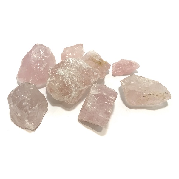 ローズクォーツ(Rose quartz)8個セット原石