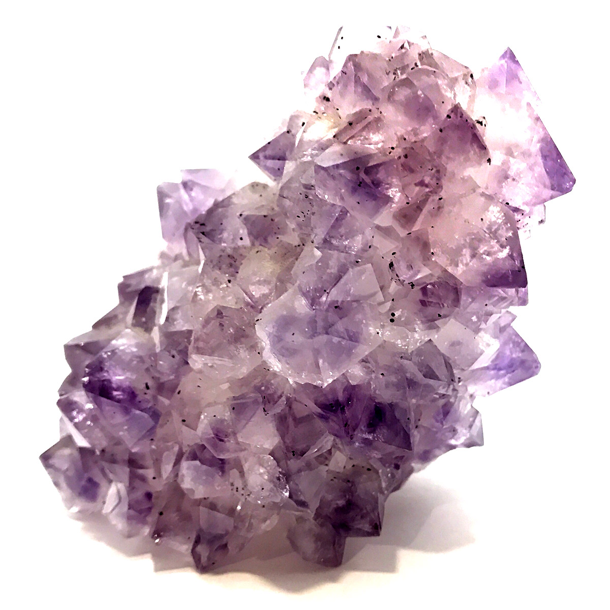 アメジスト(Amethyst)カルサイト付き原石/クラスター