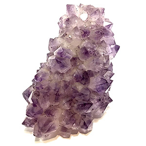 アメジスト(Amethyst)カルサイト付きクラスター