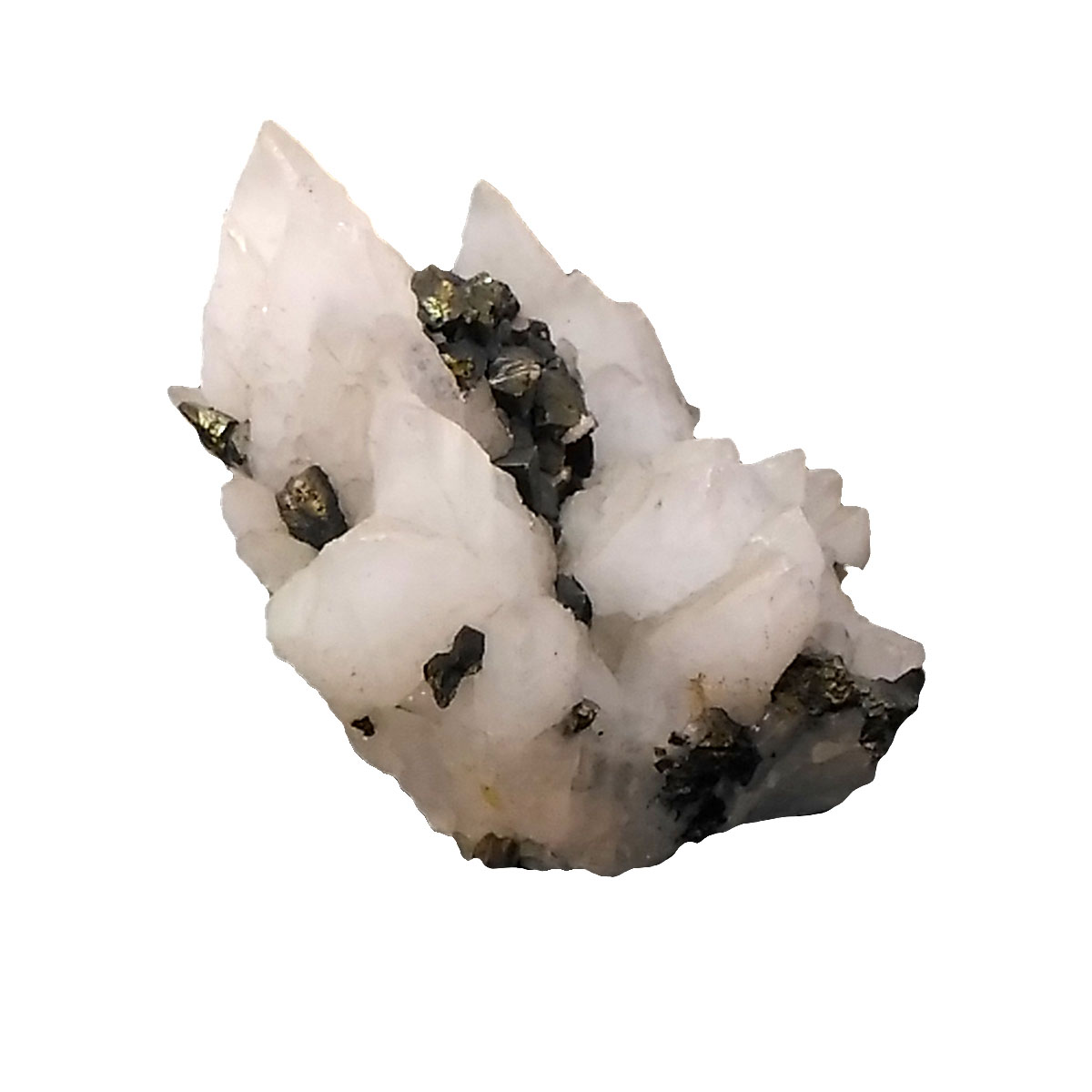 クォーツ水晶(Quartz)/パイライト(Pyrite)原石/クラスター