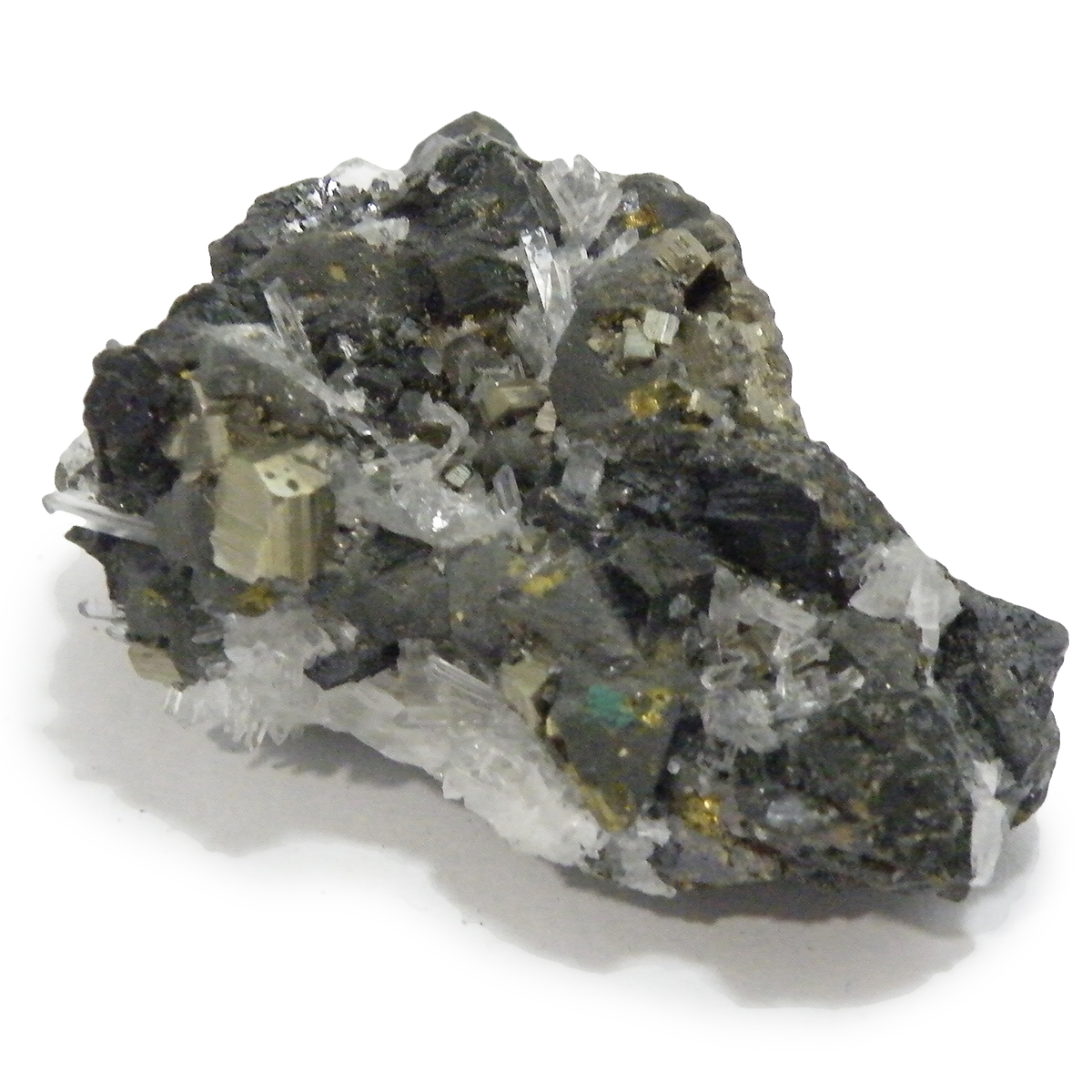 クォーツ水晶(Quartz)・パイライト(Pyrite)クラスター