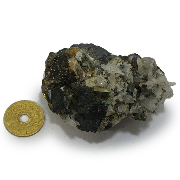 クォーツ水晶(Quartz)・パイライト(Pyrite)原石/クラスター