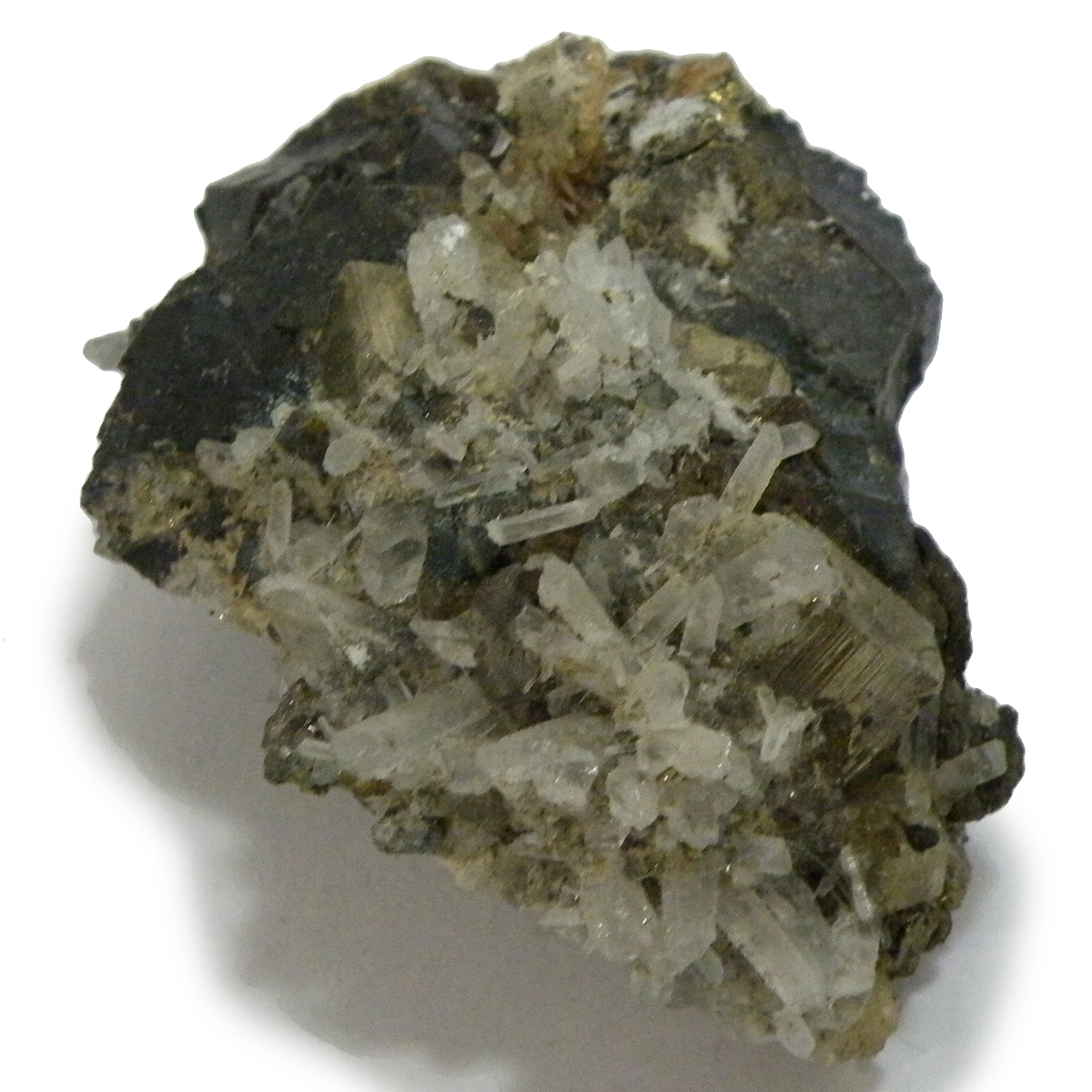 クォーツ水晶(Quartz)・パイライト(Pyrite)クラスター