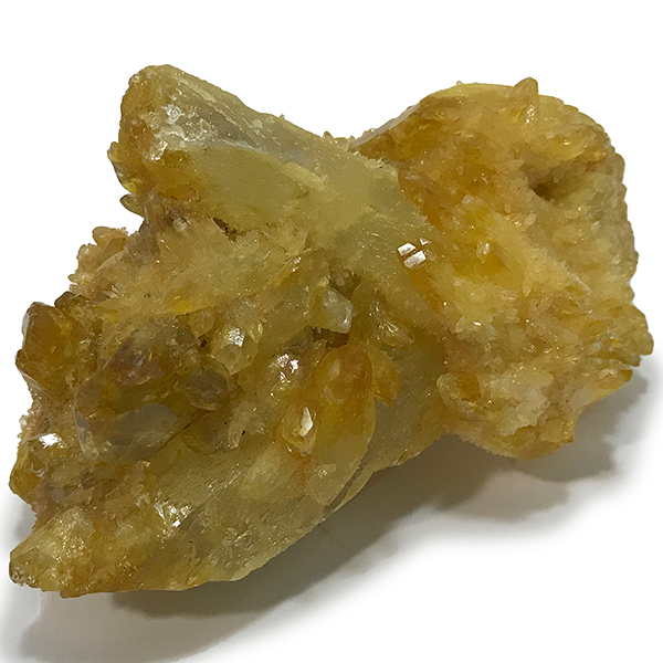 クォーツ水晶(Quartz)黄色染め加工原石/クラスター