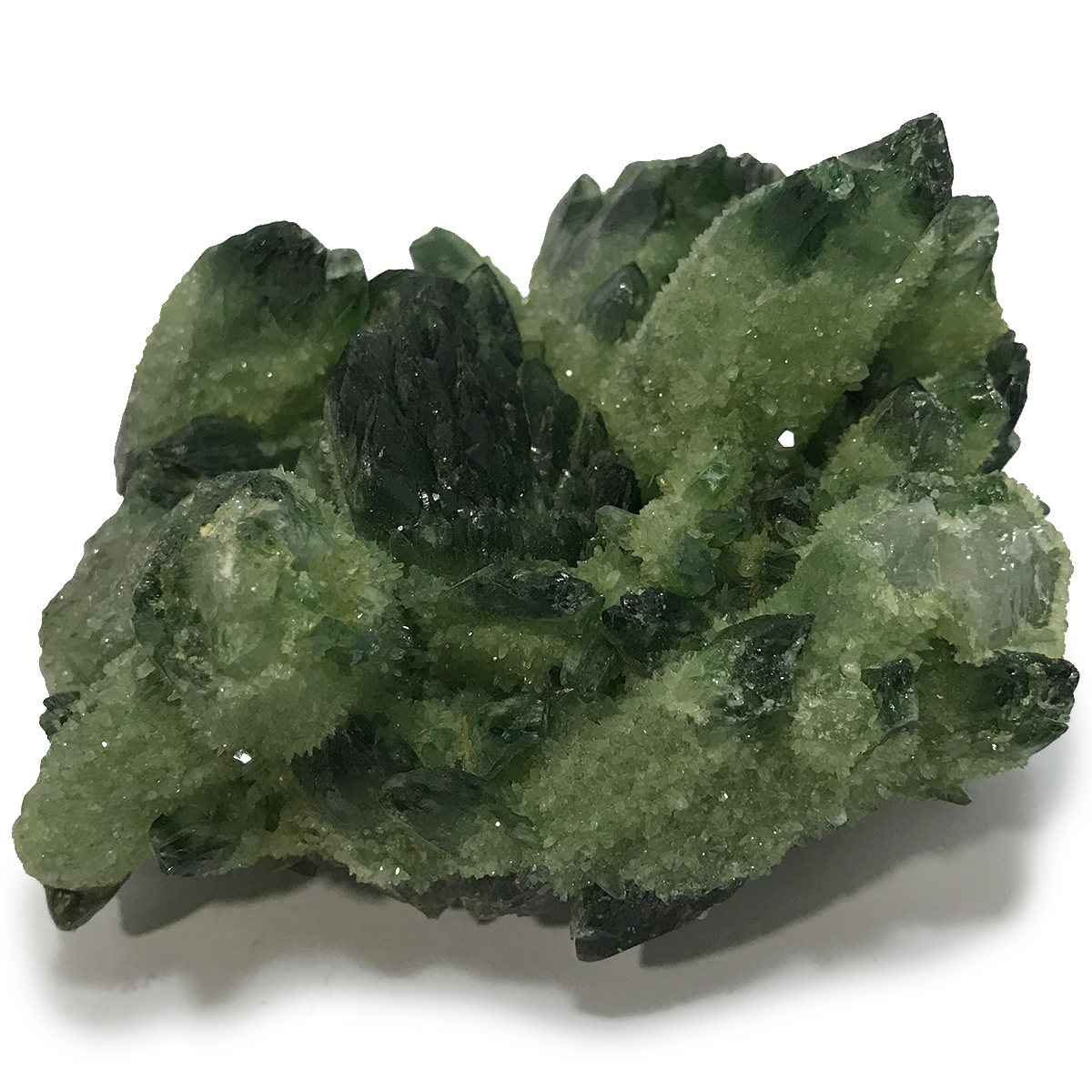クォーツ水晶(Quartz)緑色染め加工クラスター