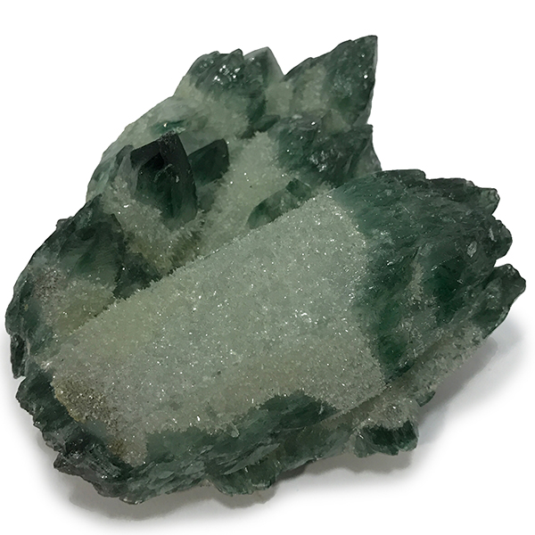 クォーツ水晶(Quartz)緑色染め加工原石/クラスター