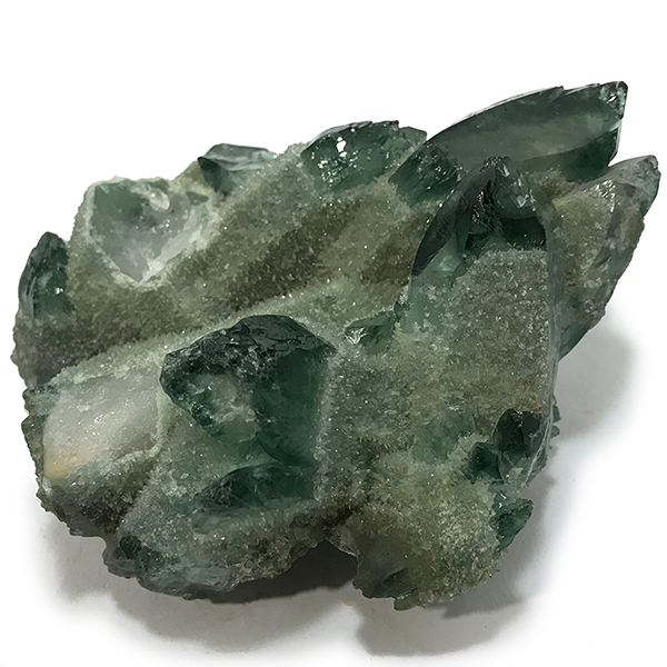 クォーツ水晶(Quartz)緑色染め加工原石/クラスター