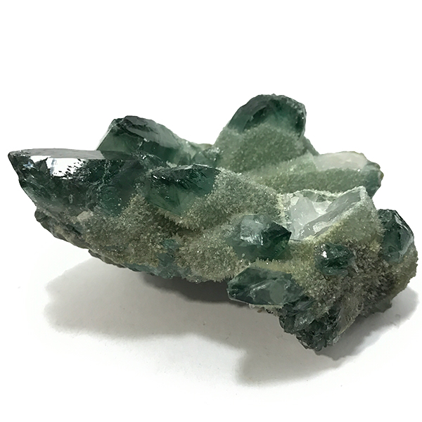 クォーツ水晶(Quartz)緑色染め加工原石/クラスター