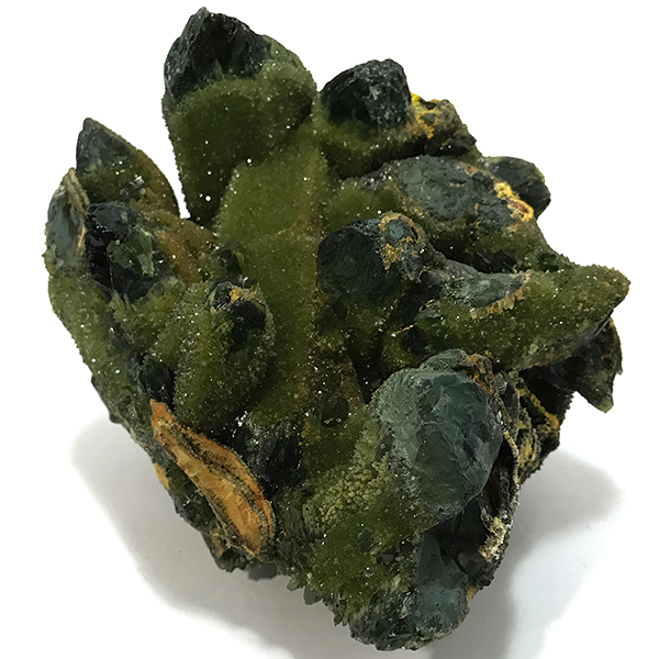 クォーツ水晶(Quartz)緑色染め加工原石/クラスター