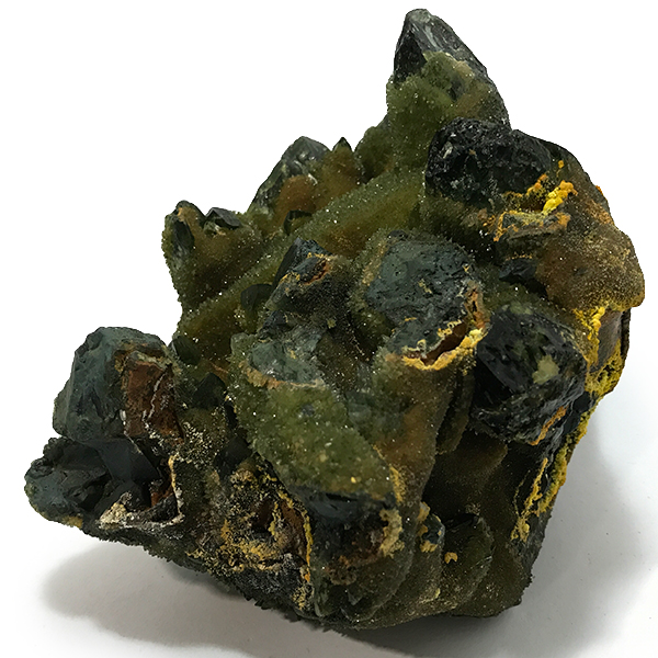 クォーツ水晶(Quartz)緑色染め加工原石/クラスター
