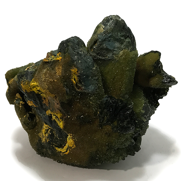 クォーツ水晶(Quartz)緑色染め加工原石/クラスター