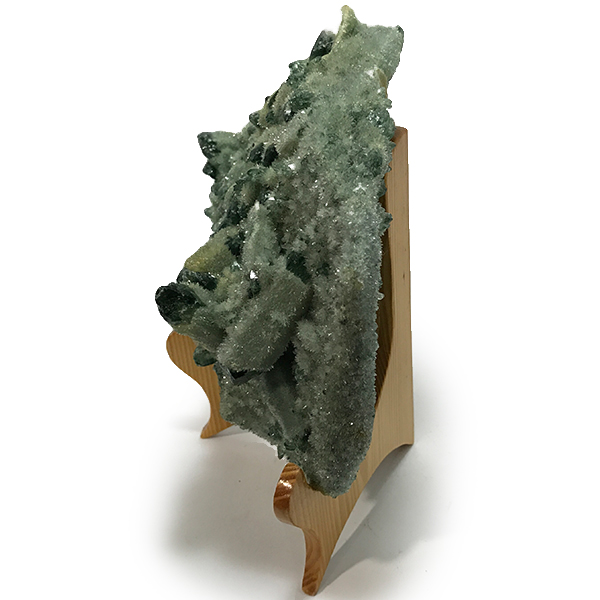 クォーツ水晶(Quartz)緑色染め加工 台付き接着原石/クラスター