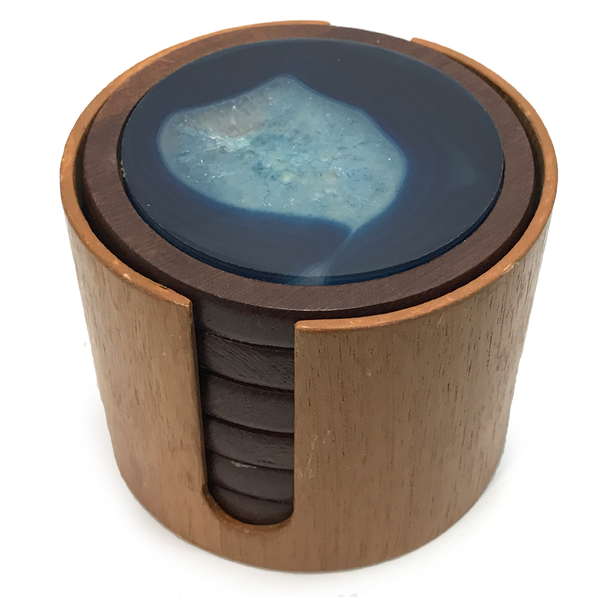 アゲート(Agate)青メノウコースター型原石