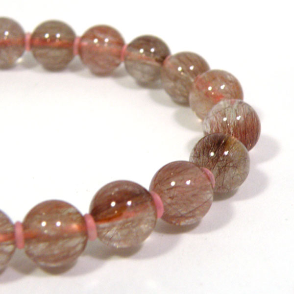 レッドルチルクォーツ(Red Rutile quartz) 天然石ビーズ 販売