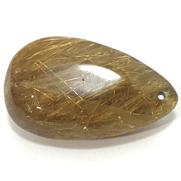 ルチルクォーツ(Rutile quartz)穴あきパーツ原石