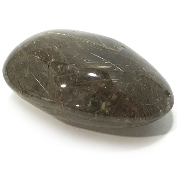 スモーキールチルクォーツ(Rutile quartz)穴あきパーツ原石