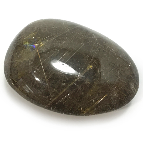 スモーキールチルクォーツ(Rutile quartz)穴あきパーツ原石
