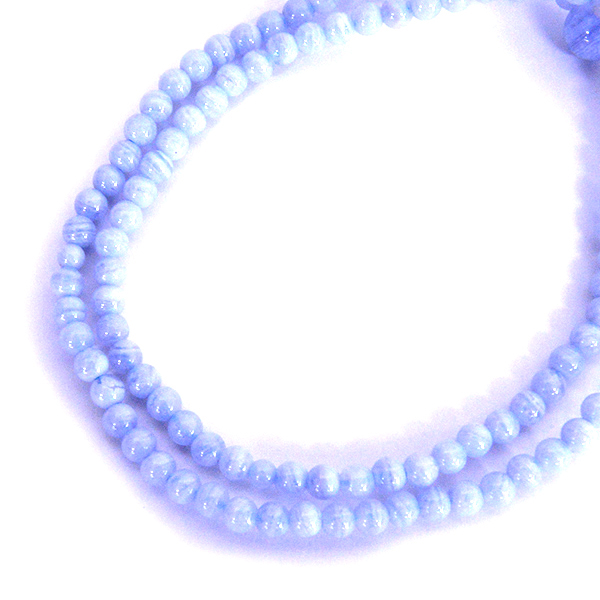 ブルーレースアゲート(Bluelace agate)数珠/念珠