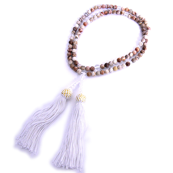 メキシカンアゲート(Mexican agate)数珠/念珠