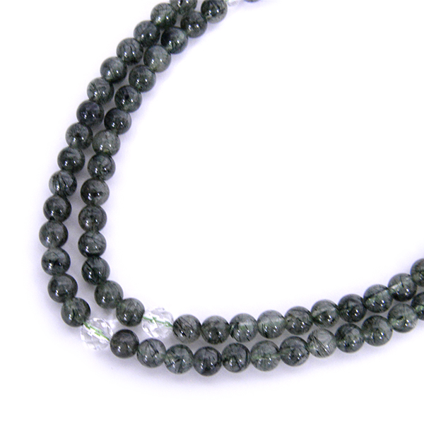 グリーンルチルクォーツ(Green Rutile quartz)数珠/念珠
