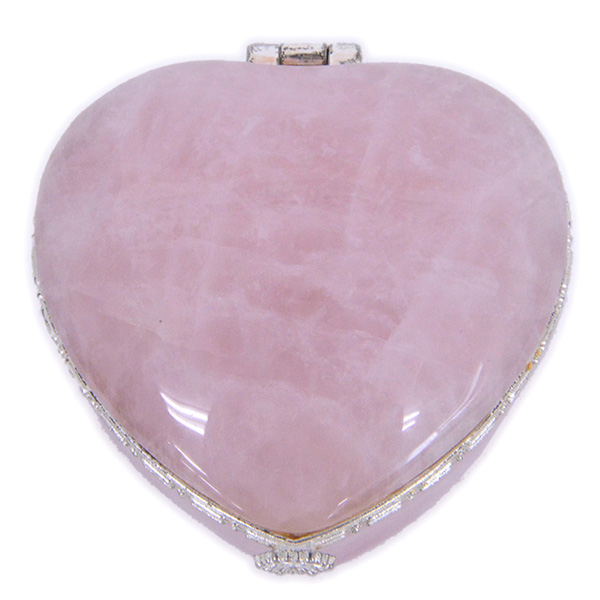 ローズクォーツ(Rose quartz)ハート型宝箱