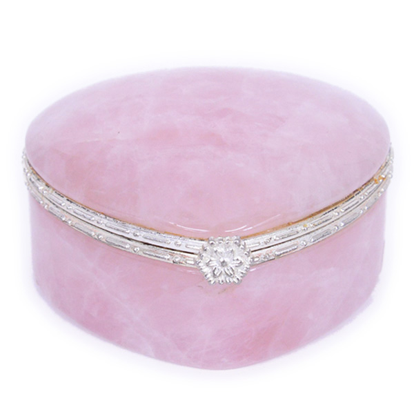 ローズクォーツ(Rose quartz)ハート型宝箱