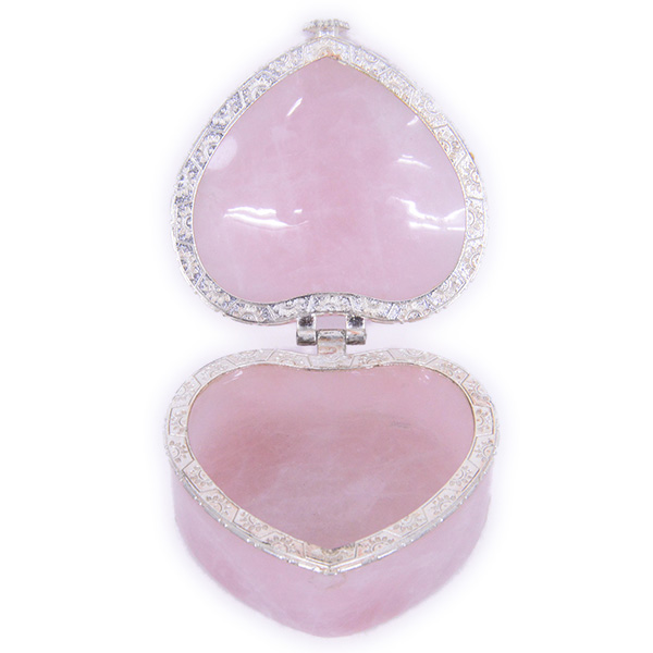 ローズクォーツ(Rose quartz)ハート型宝箱