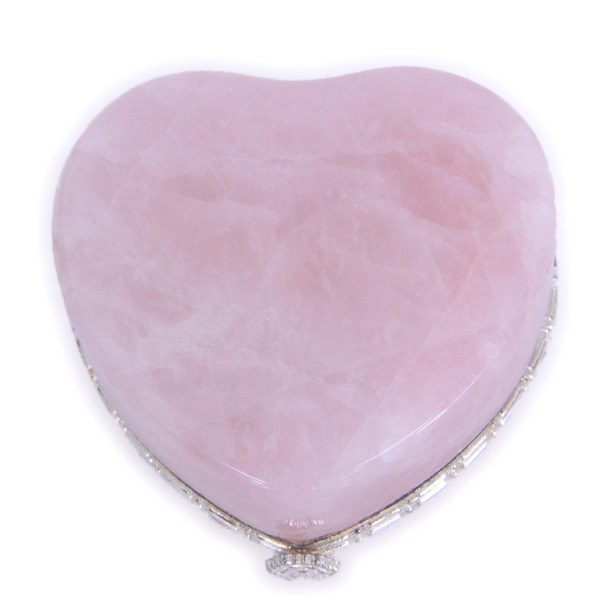 ローズクォーツ(Rose quartz)ハート型宝箱