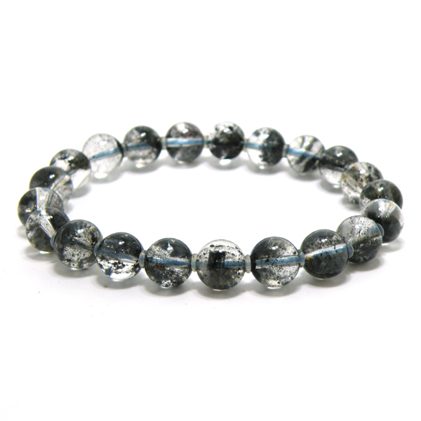 カーボンインクォーツ(Carbon in quartz)天然石ビーズ 販売