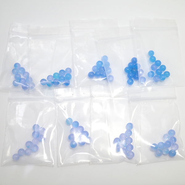 ブルーアゲート(Blue agate) 天然石丸玉穴無し限定品