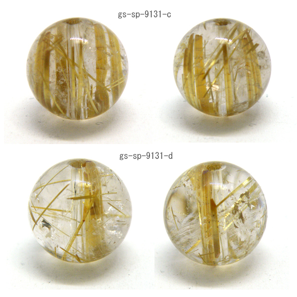 ルチルクォーツ(Rutile quartz)天然石ビーズ 販売