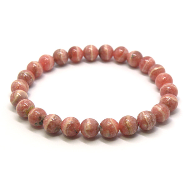 ロードクロサイト/インカローズ(Rhodochrosite)天然石ビーズ 販売