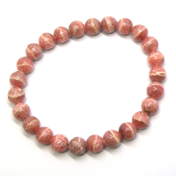 ロードクロサイト/インカローズ(Rhodochrosite)天然石ビーズ 販売