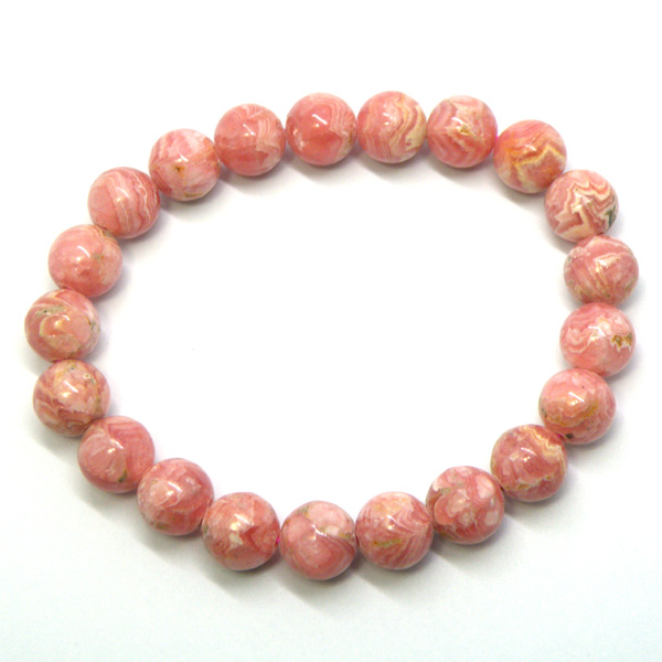ロードクロサイト/インカローズ(Rhodochrosite)天然石ビーズ 販売