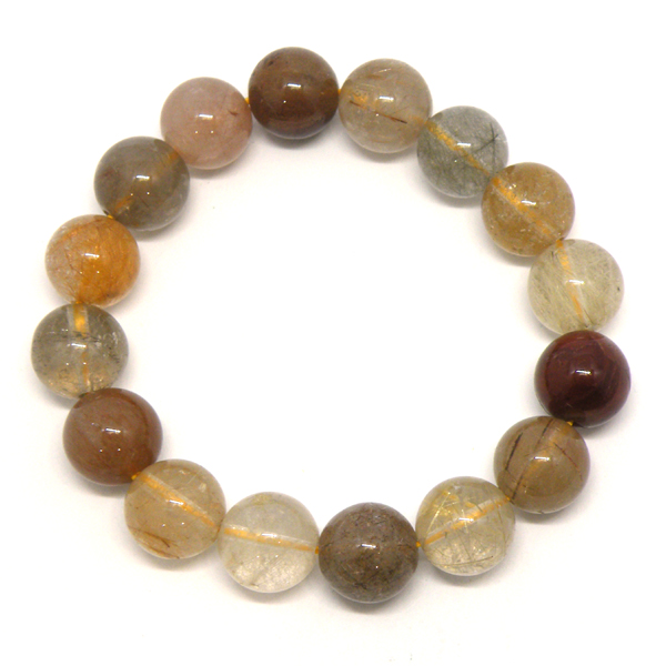 ゴールドルチルクォーツ(Gold Rutile quartz)天然石ビーズ 販売