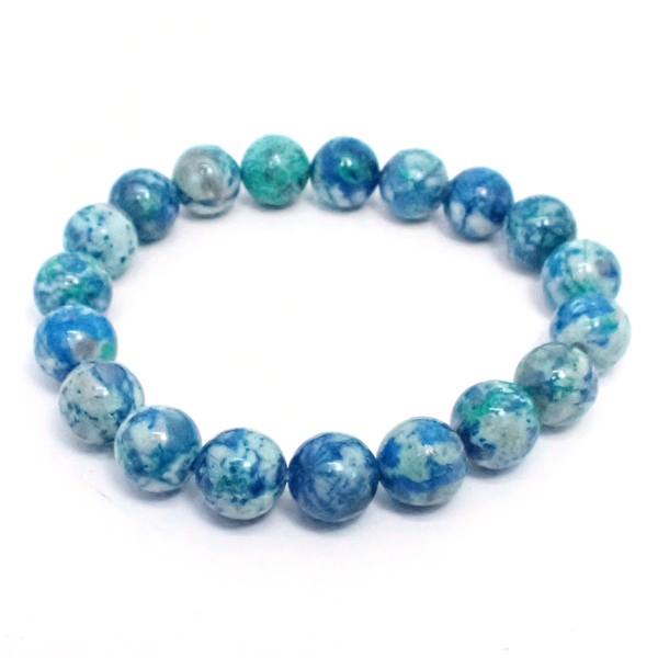 アズライトイングラナイト/シリカ(Azurite in granite)天然石ビーズ 販売