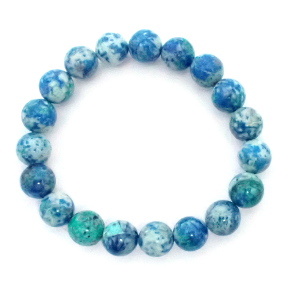 アズライトイングラナイト/シリカ(Azurite in granite)天然石ビーズ 販売