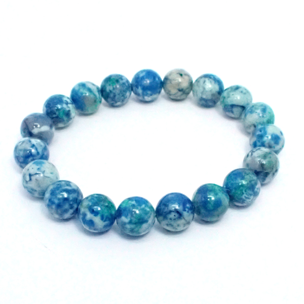 アズライトイングラナイト/シリカ(Azurite in granite)天然石ビーズ 販売