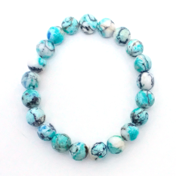 アズライトイングラナイト/シリカ(Azurite in granite)天然石ビーズ 販売